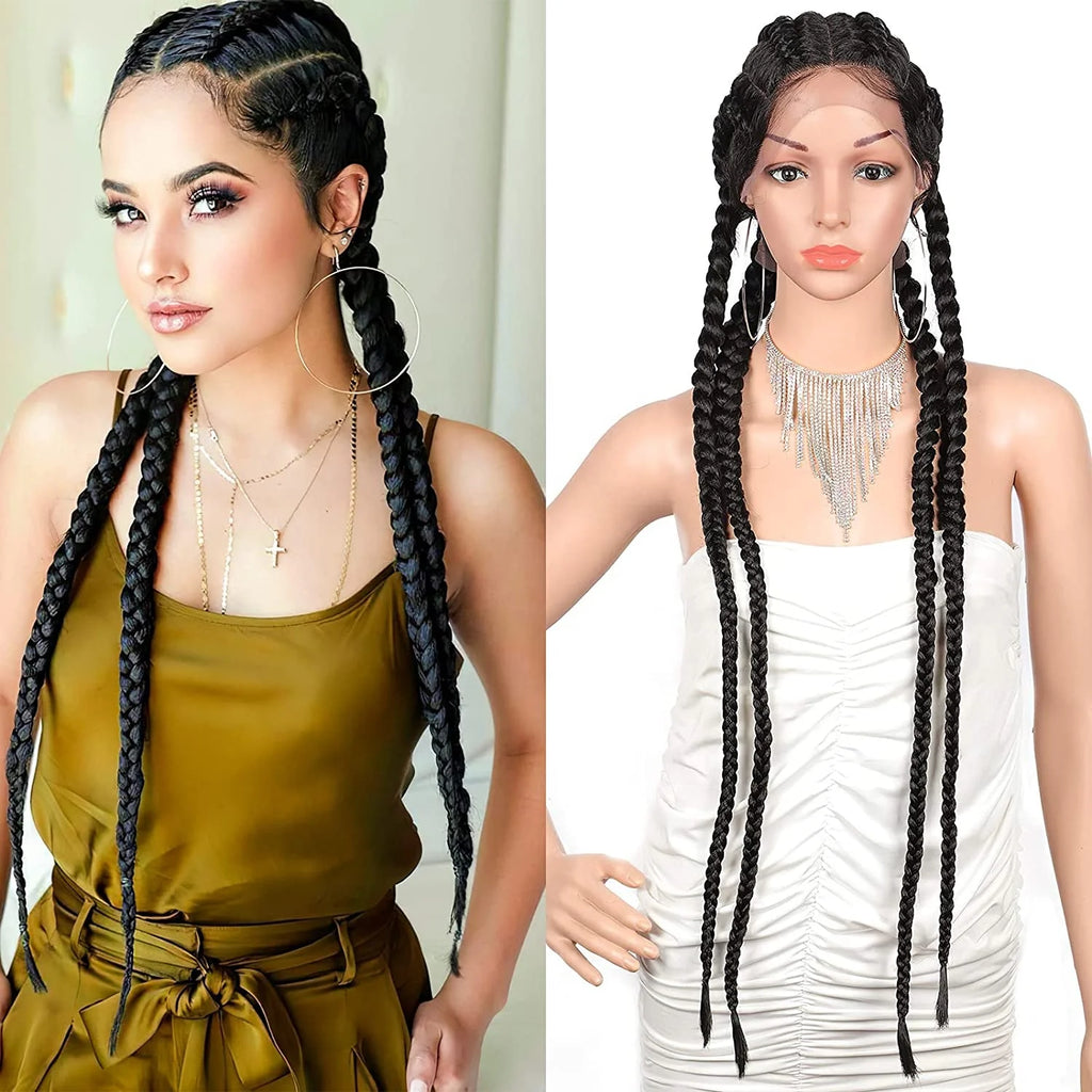 Foshan Xinyu African Braids Wig Braid Bit Heat Resistant Braid Human Hair Wigs for Women