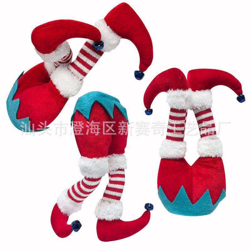 Cross-Border Christmas Tree Decorations, Plush Door Decorations, Santa Claus Elf Leg Inserts, Home Vase Inserts, Christmas Decorations