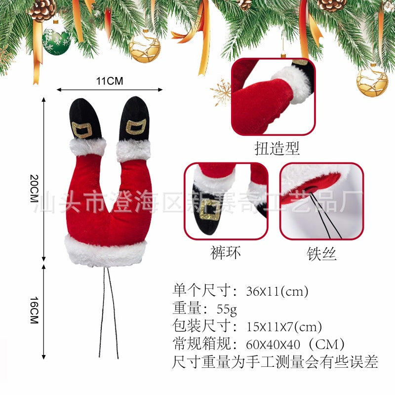 Cross-Border Christmas Tree Decorations, Plush Door Decorations, Santa Claus Elf Leg Inserts, Home Vase Inserts, Christmas Decorations