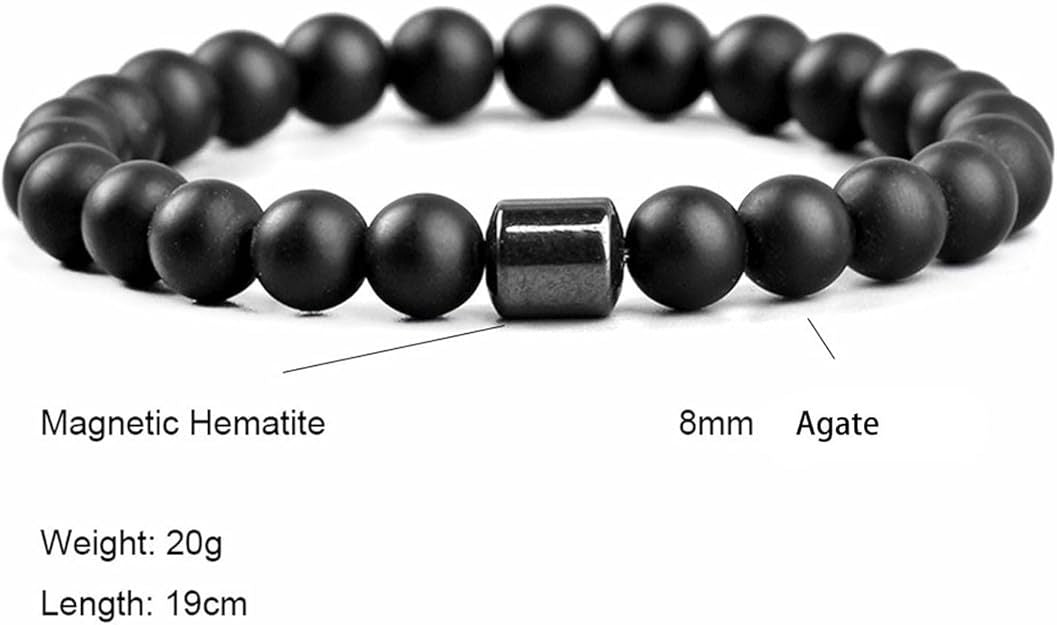 Triple Protection Smoking Cessation Bracelets 8MM Magnet Anti Smoke Beads Bracelet Anxiety Relief Bracelet Jewellery Accessories