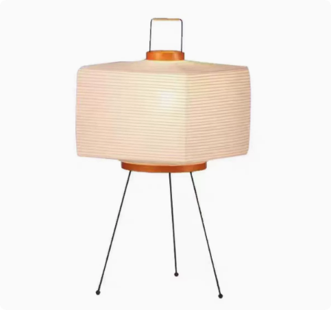 Akari 7A Minimalist Table Lamp with Hand-Folded Washi Shade