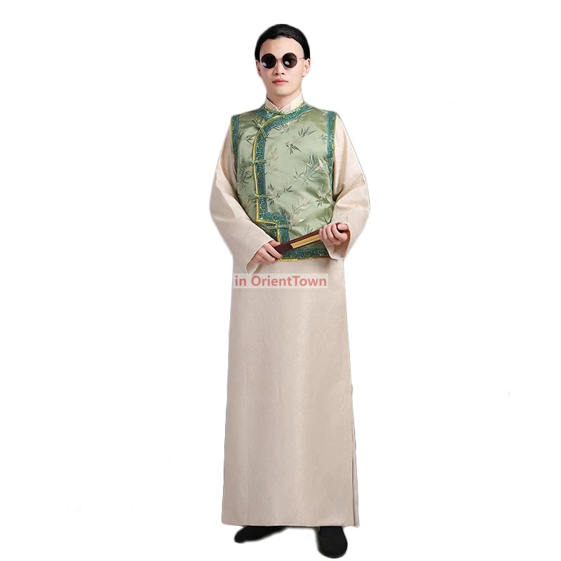 TV Film Stage Wear Chinese Style Ancient Costume The Qing Dynasty Prince Gown Traditional Tang Suit For Men