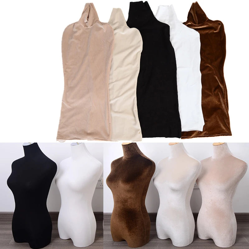 Wedding Dress Women's Mannequin Body Cover Display Replacement Dress Form Velvet Upper Body Makeup Bottoming Shirt Accessories