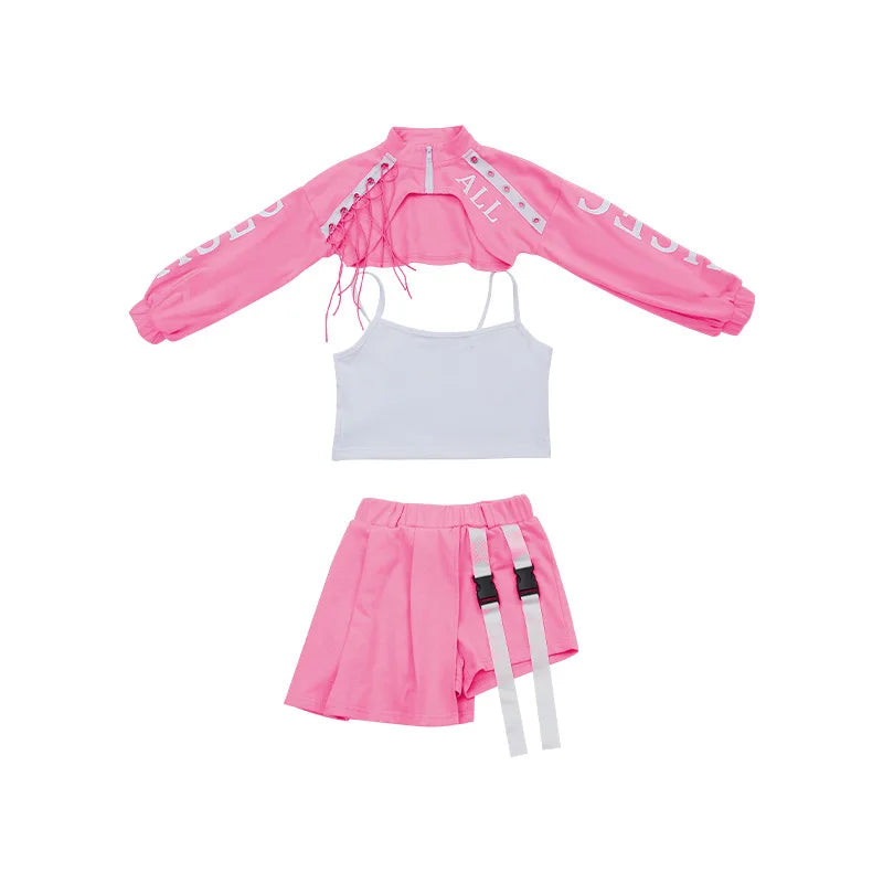 Tenue de scène à la mode pour filles performance de danse jazz costume de mode hip-hop pour enfants vêtements de piste cool po