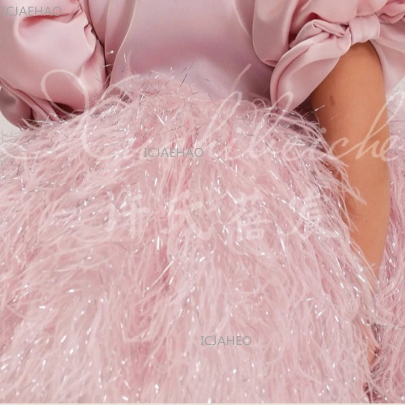 2026 New Kids Fashion Model Pageant Tutu Dress Piano Performance Gown Children Elegant Formal Attire Party Celebration Costume