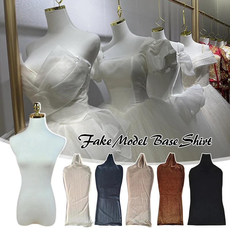 Wedding Dress Women's Mannequin Body Cover Display Replacement Dress Form Velvet Upper Body Makeup Bottoming Shirt Accessories