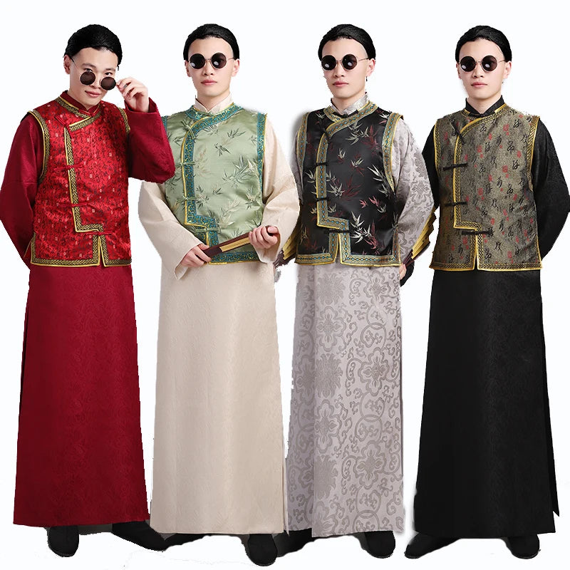 TV Film Stage Wear Chinese Style Ancient Costume The Qing Dynasty Prince Gown Traditional Tang Suit For Men