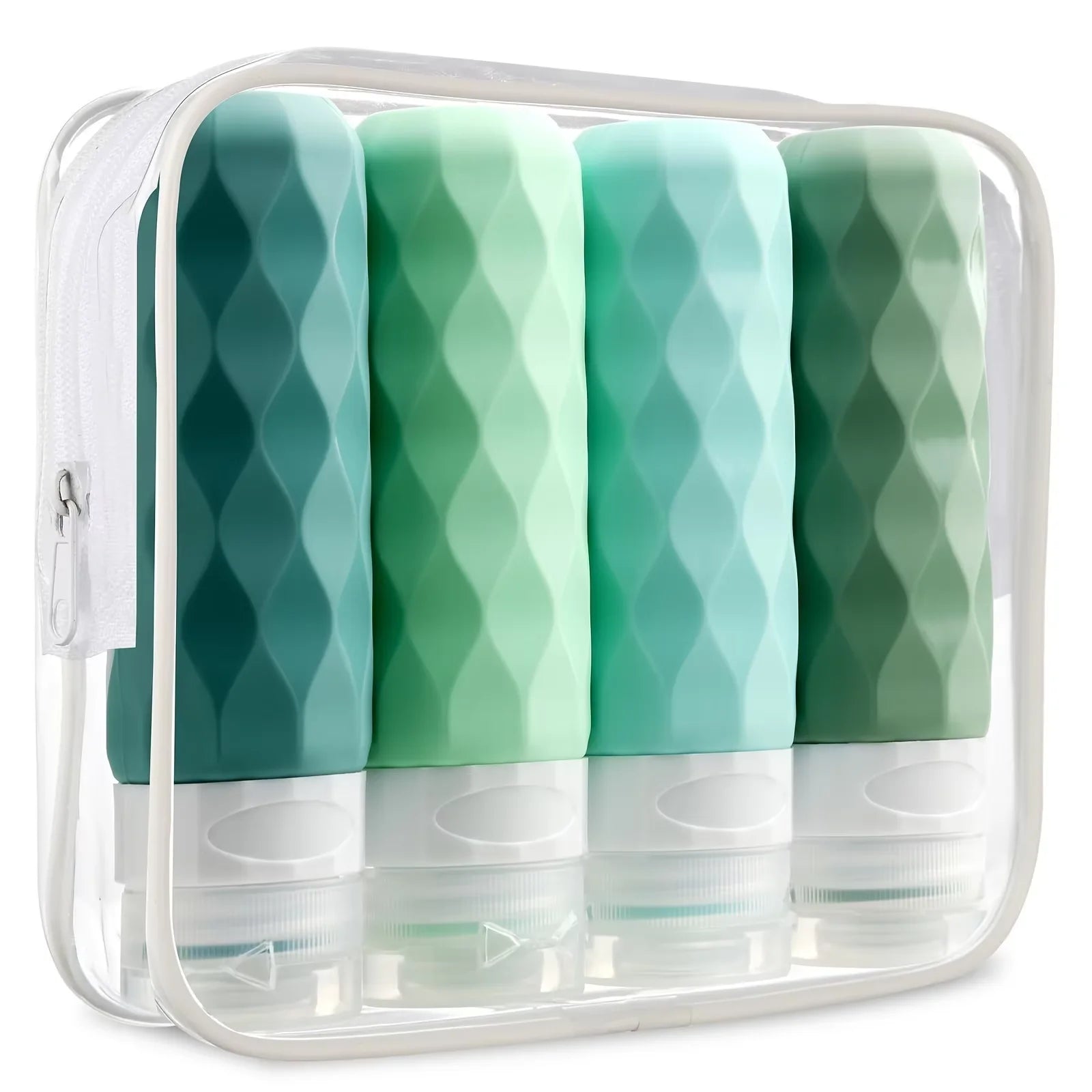 90ml/Set Silicone Travel Cosmetics Bottles Empty Squeeze Containers Leakproof Refillable Bottle For Shampoo Conditioner Lotion