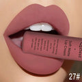 QIBEST Velvet Matte Nude Liquid Lipstick Makeup Sexy Red Lipgloss Waterproof Long-lasting Purple Black Orange Lip Stain Cosmetic