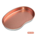 1Pcs Pink Stainless Steel Cosmetic Storage Tray Nail Art Equipment Plate Tools Dental&False Nails Nail Decorations Display Tray