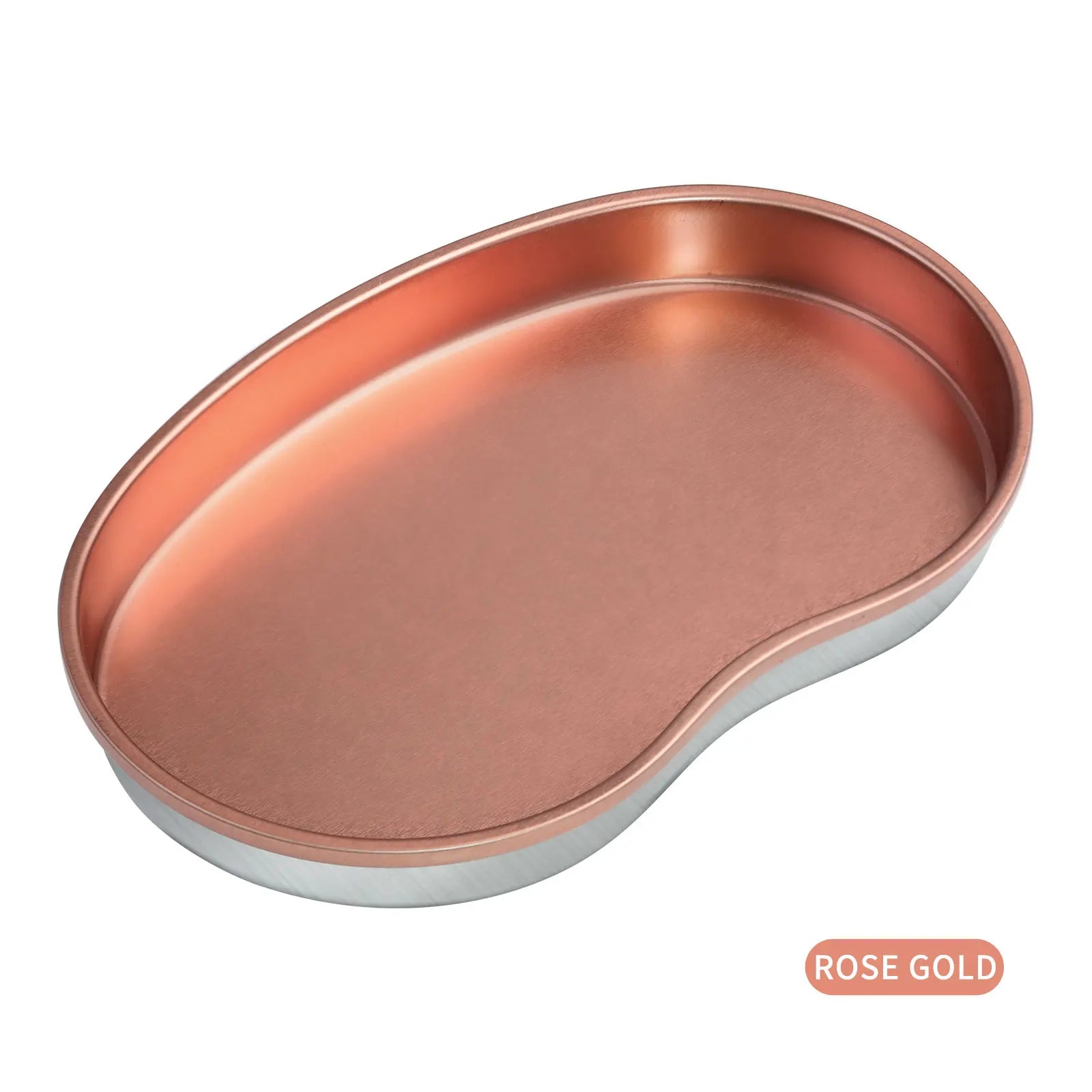 1Pcs Pink Stainless Steel Cosmetic Storage Tray Nail Art Equipment Plate Tools Dental&False Nails Nail Decorations Display Tray