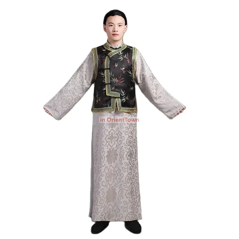 TV Film Stage Wear Chinese Style Ancient Costume The Qing Dynasty Prince Gown Traditional Tang Suit For Men