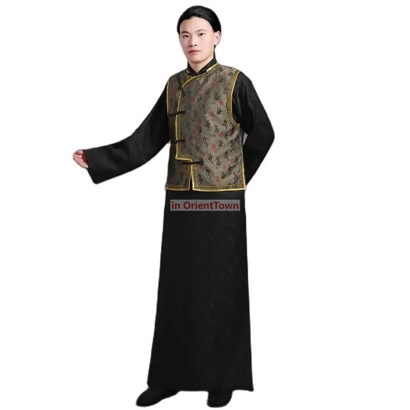 TV Film Stage Wear Chinese Style Ancient Costume The Qing Dynasty Prince Gown Traditional Tang Suit For Men