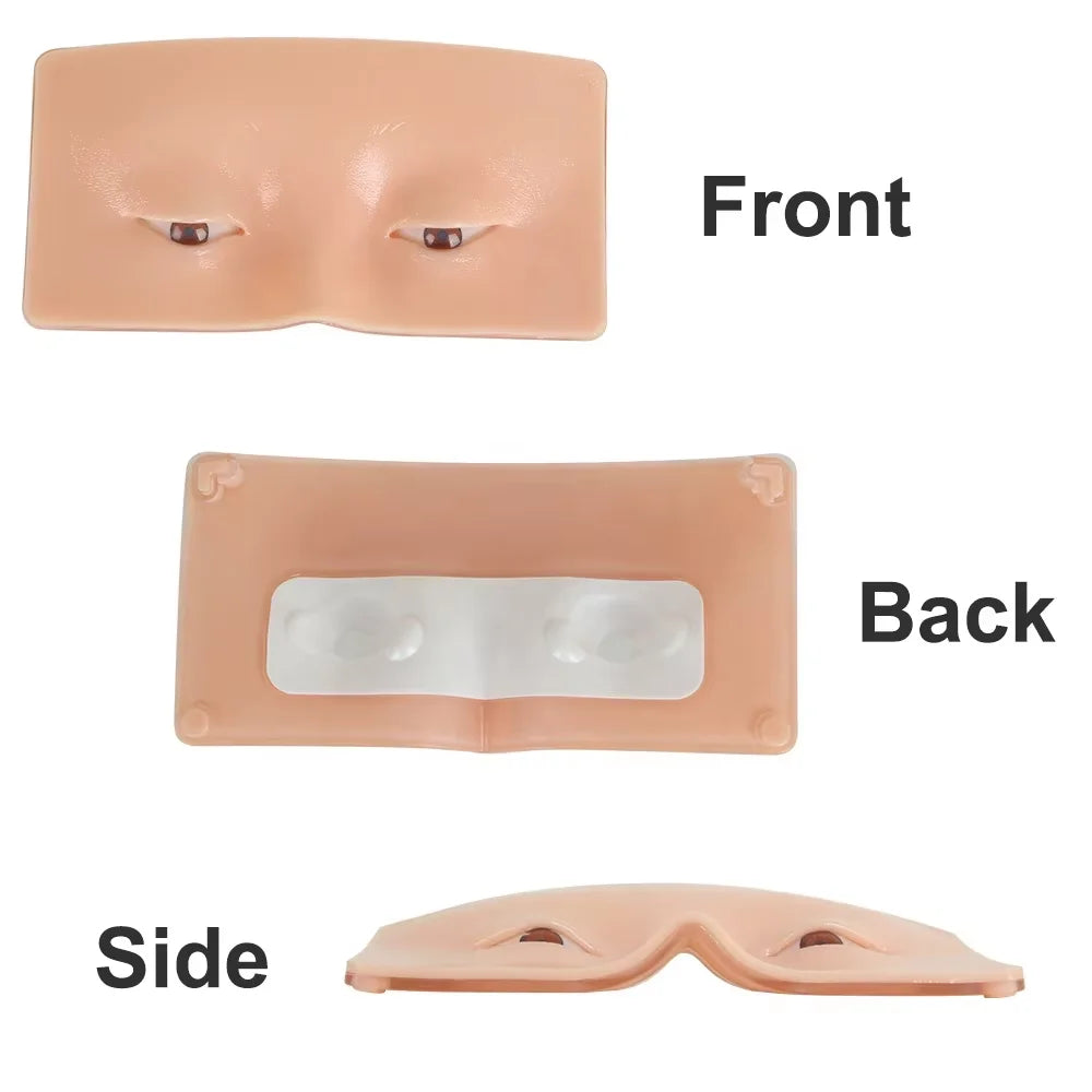 Makeup Practice Board Eyebrow Tattoo Practice Skin Eye Face Training Silicone Practice Pad for Makeup Beauty Academy Cosmetic