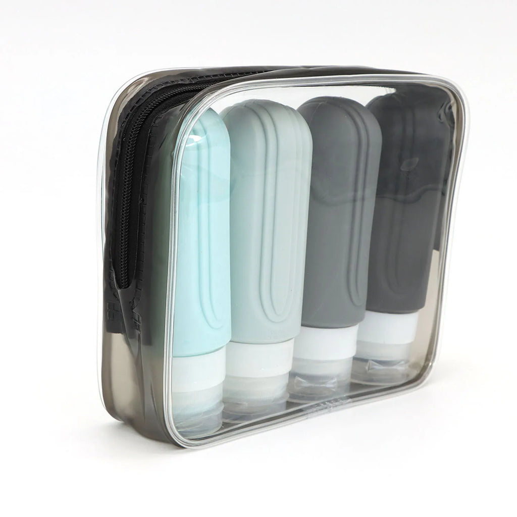 90ml/Set Silicone Travel Cosmetics Bottles Empty Squeeze Containers Leakproof Refillable Bottle For Shampoo Conditioner Lotion